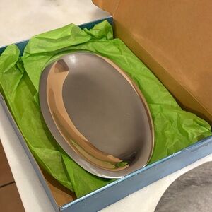 Nambe fiesta platter 8"x14" metal #703